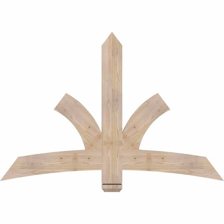 Ekena Millwork Davenport Smooth Timber Gable Bracket, Douglas Fir, 60"W x 40"H x 1 1/2"D x 5 1/2"F, 16/12 Pitch GBW060X40X0206DAV00SDF